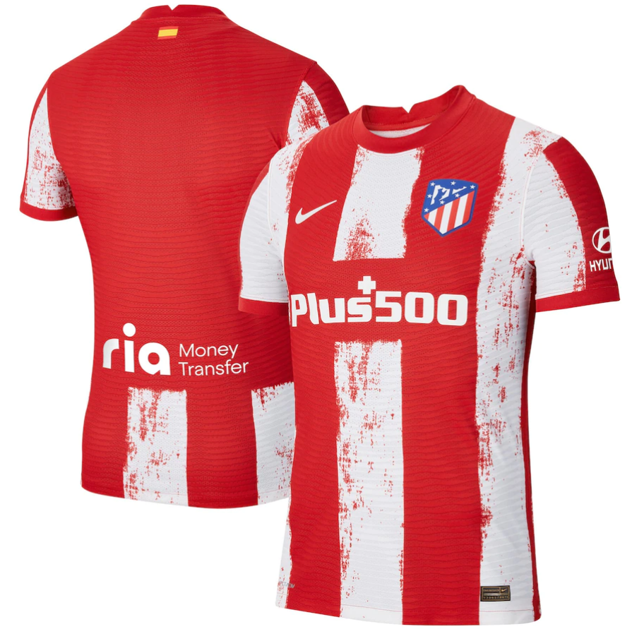 2021/22 Atletico Madrid Home Kit Soccer Jersey Player Version